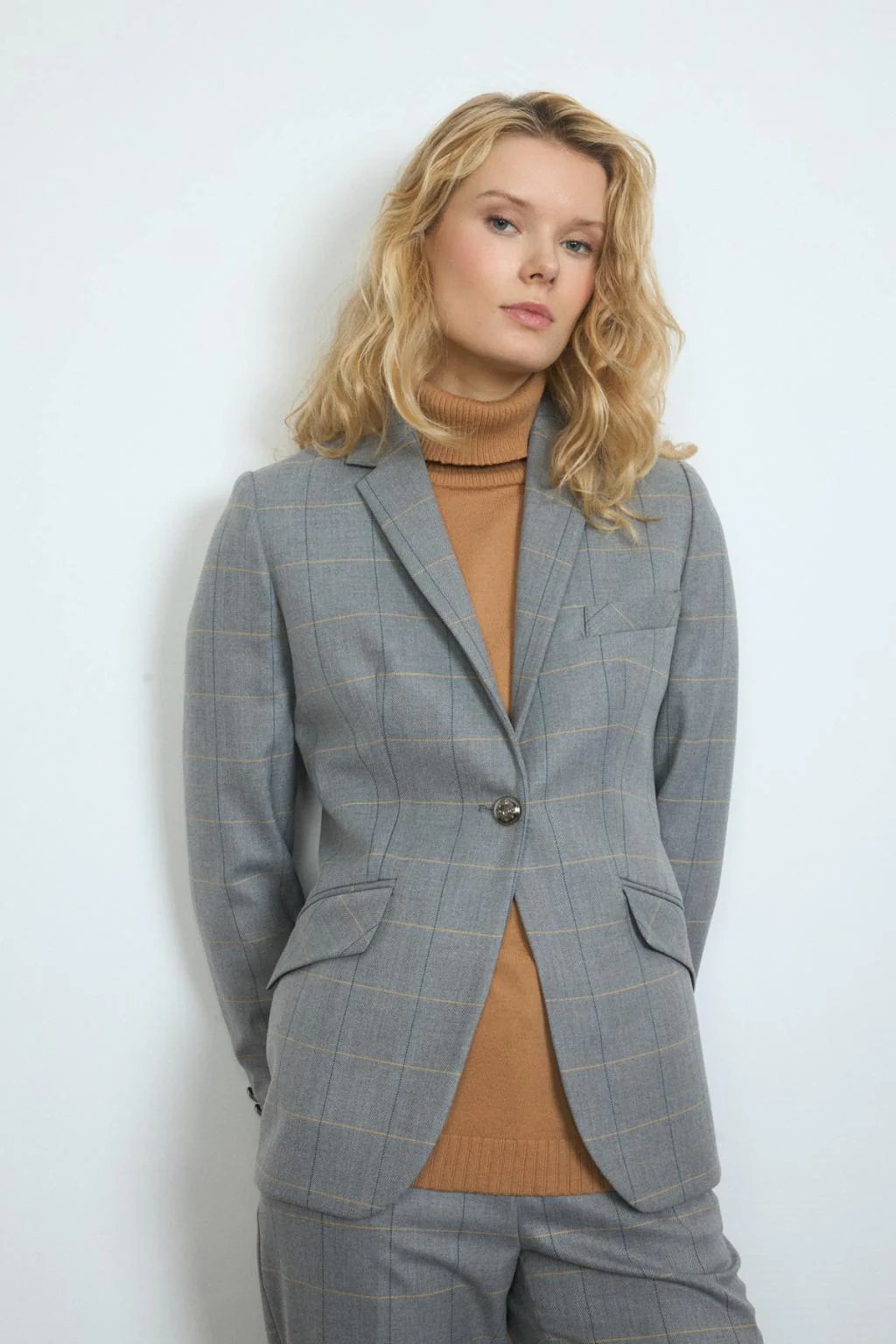 Σακάκι καρό γκρι