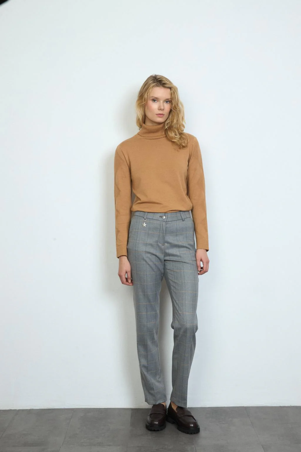 Παντελόνι καρό γκρι