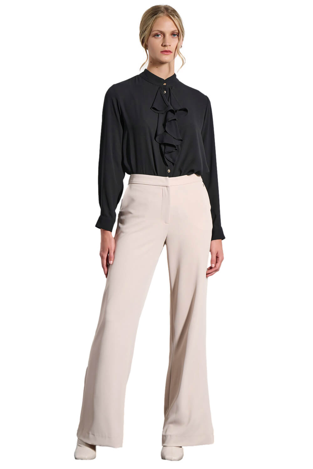 Παντελόνα ψηλόμεση μονόχρωμη