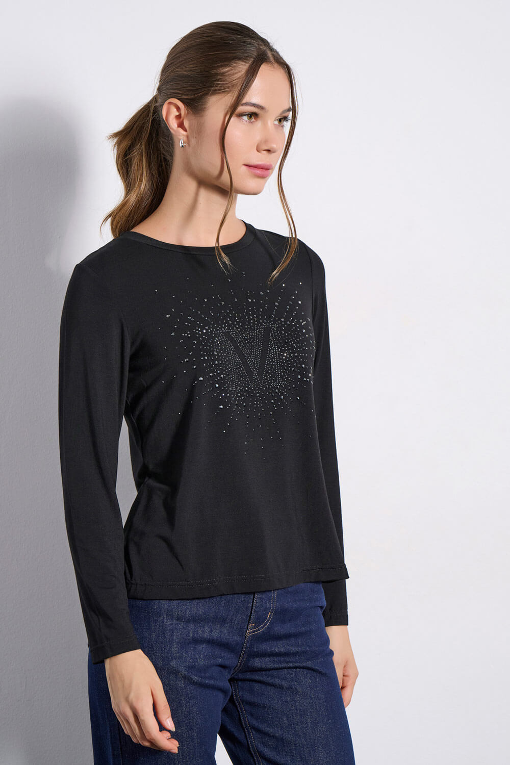 Μαύρη Μπλούζα με Στρας