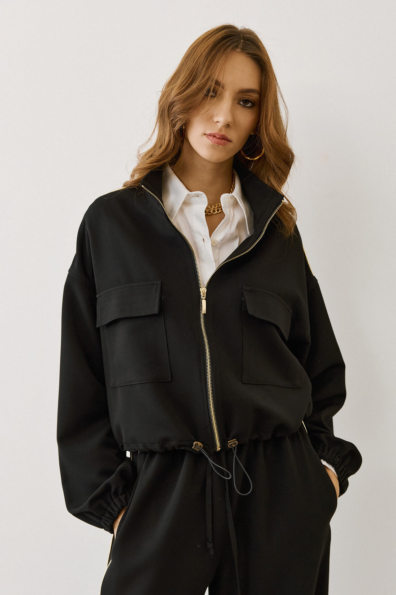 Χαλαρό σακάκι με φερμουάρ