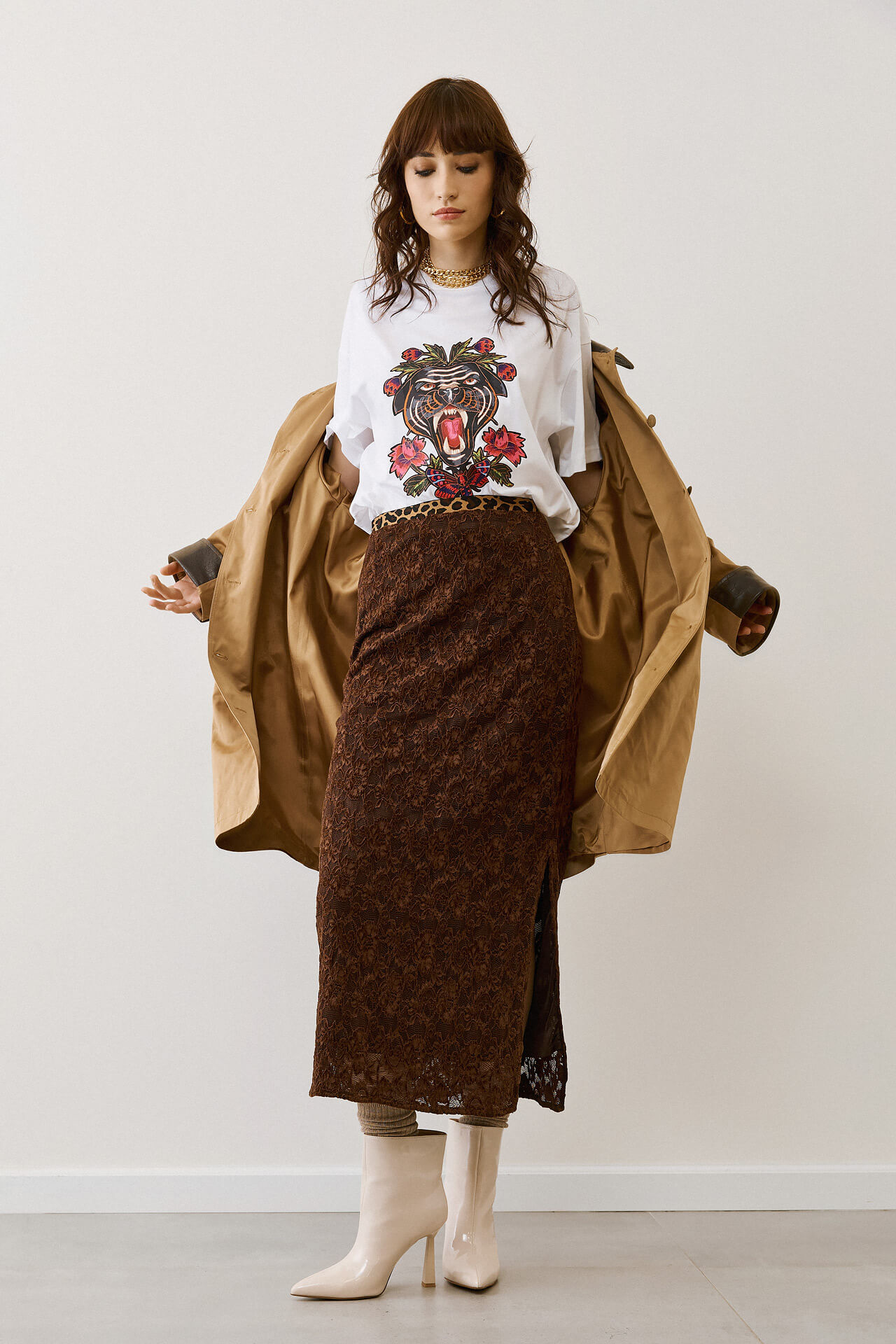 Λευκό t-shirt με τίγρη