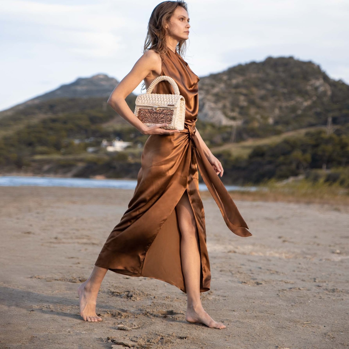 Τσάντα πλεκτή iphigenia