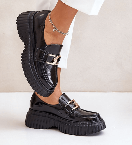 Μοκασίνια μαύρα λουστρίνι