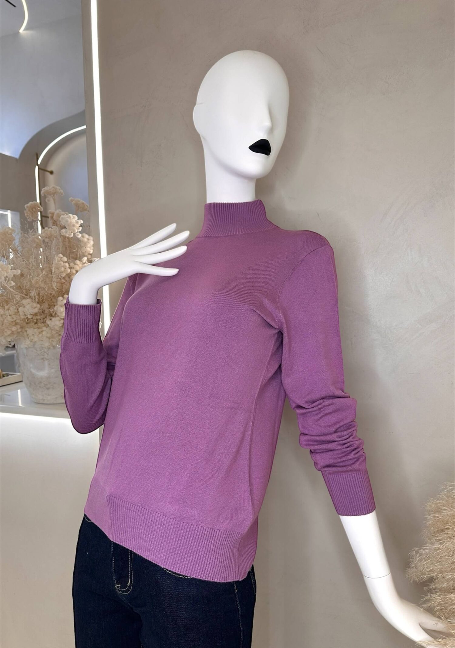 Πλεκτό λιλά ζιβάγκο