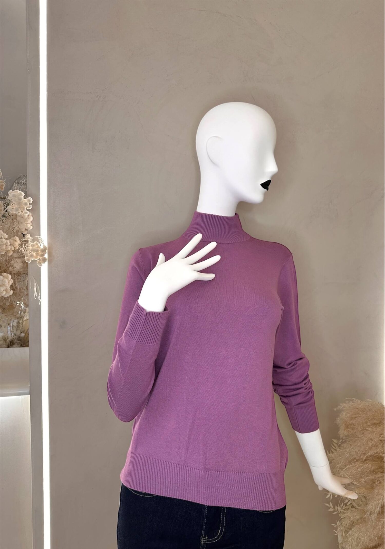 Πλεκτό λιλά ζιβάγκο