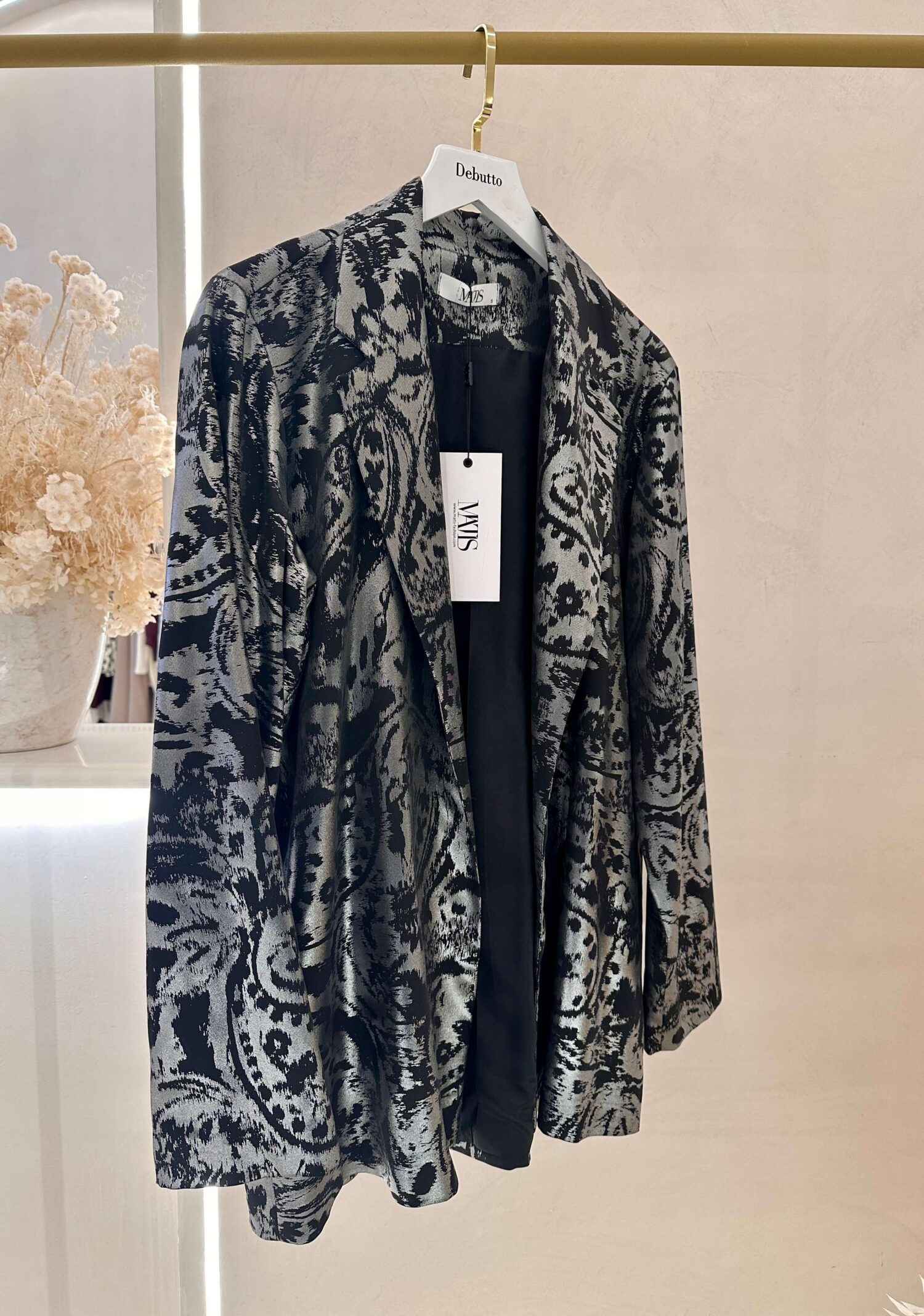 Σακάκι Ασημί-Μαύρο