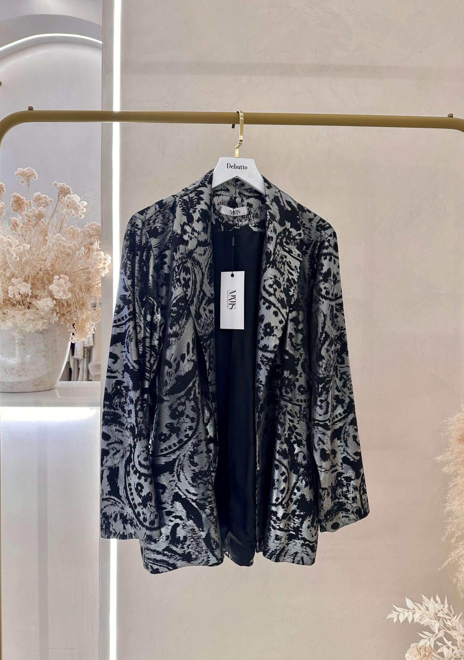 Σακάκι Ασημί-Μαύρο